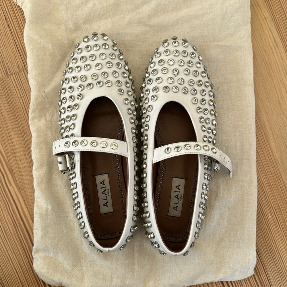 Alaïa Rhinestone Ballet Flats